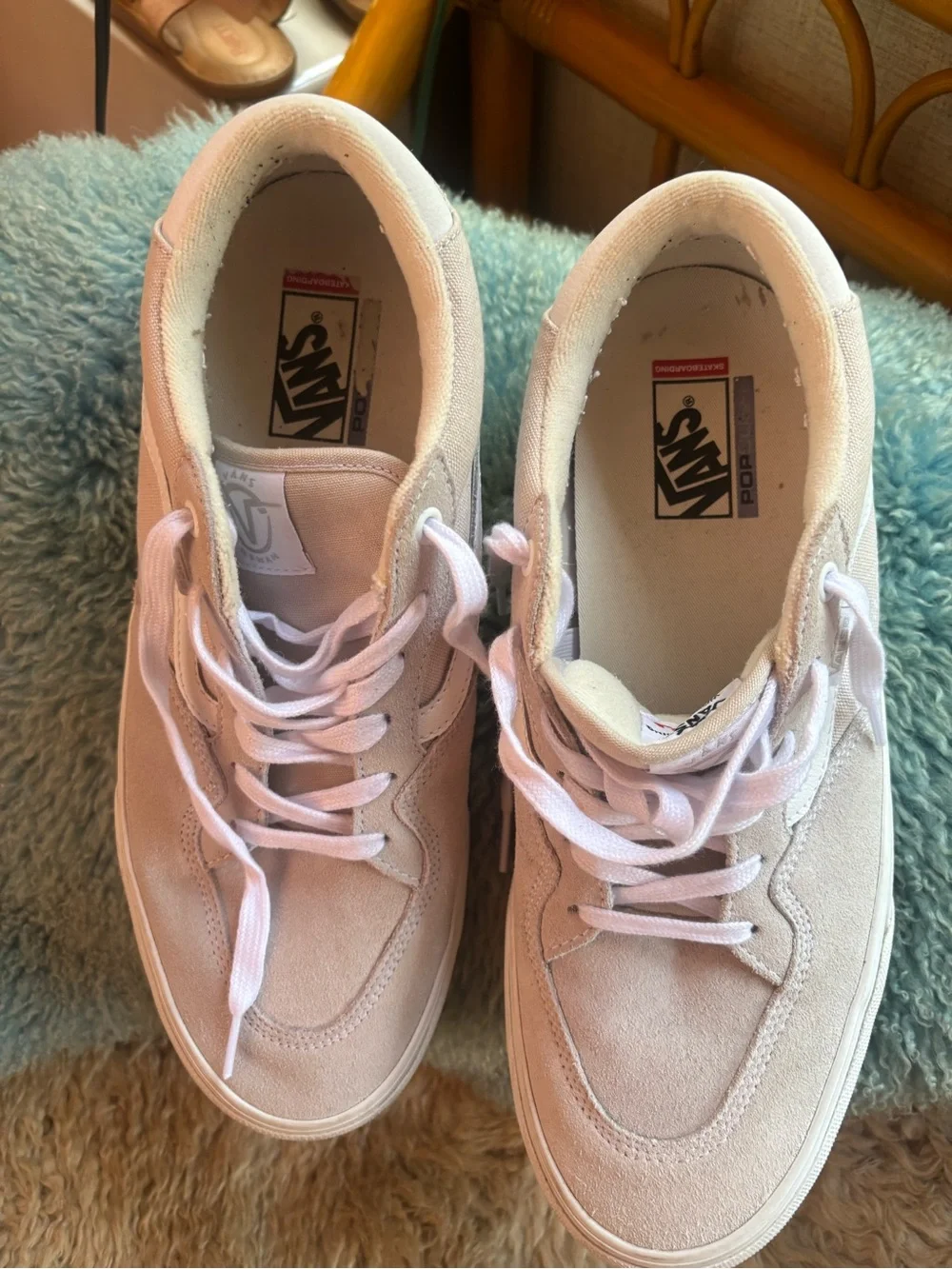 Vans canvas&suede cream sneaker mens size 13